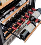 Wine Enthusiast - SommSeries2 46 Bottle Dual Zone with VinoView Display Shelving - Stainless Steel