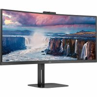 AOC - CU34V5CW 34" LED Curved Monitor with HDR (USB, HDMI) - Black