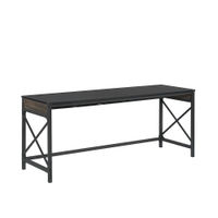 Sauder - Foundry Road 72x24 Table Desk Co - SGS Mixed Mat Carbon Oak