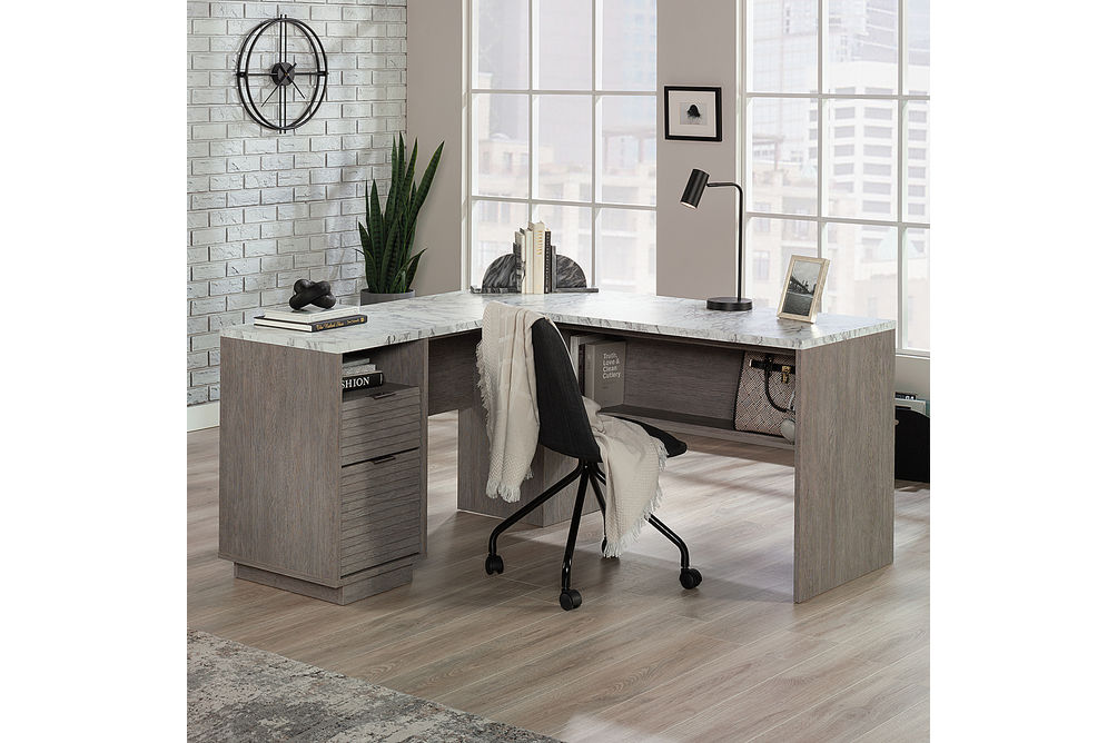 Sauder - East Rock L-Desk Ao A2 - Ashen Oak