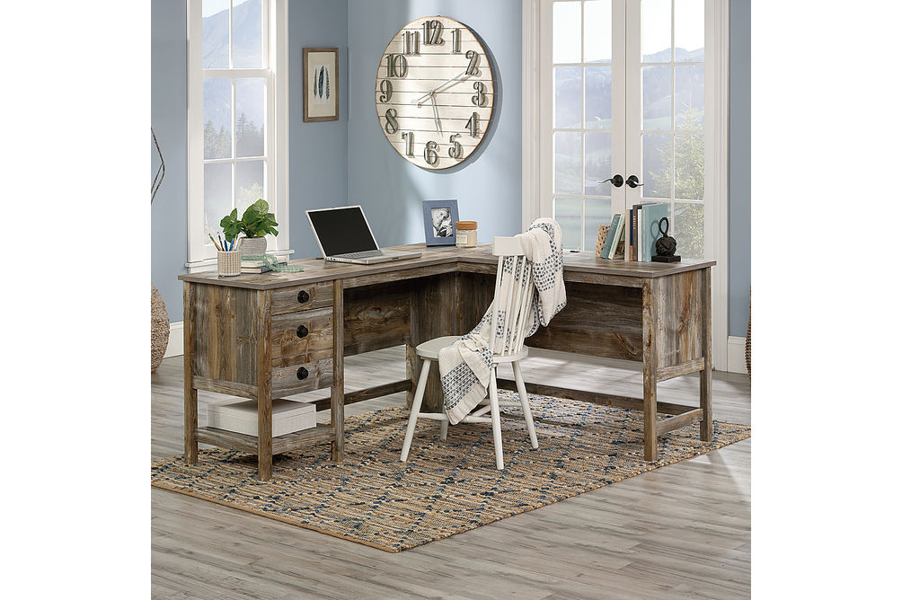 Sauder - Granite Trace L Desk Rc - Rustic Cedar