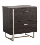 Sauder - Walter Heights 2-Drawer Lateral File Cabinet - Blade Walnut