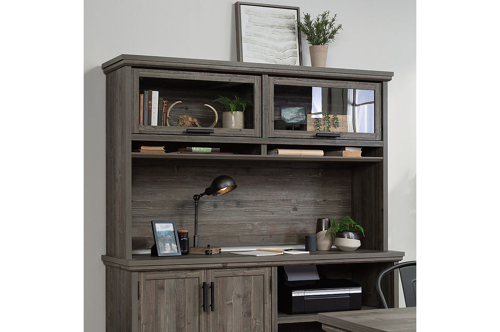 Sauder - Aspen Post Large Hutch - Pebble Pine