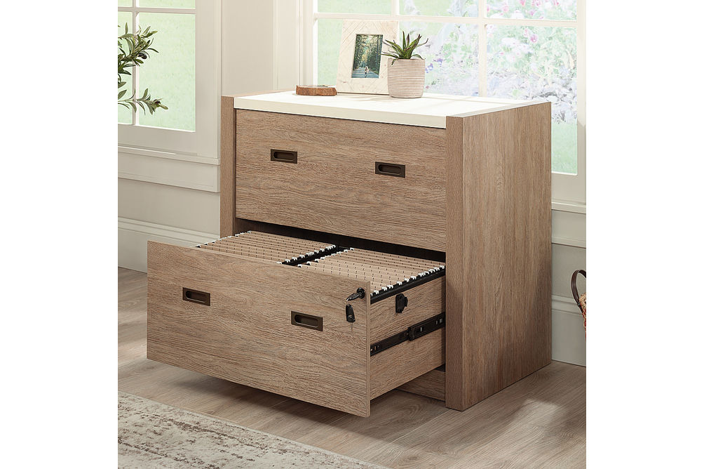 Sauder - Dixon City 2-Drawer Lateral File Cabinet - Brushed Oak