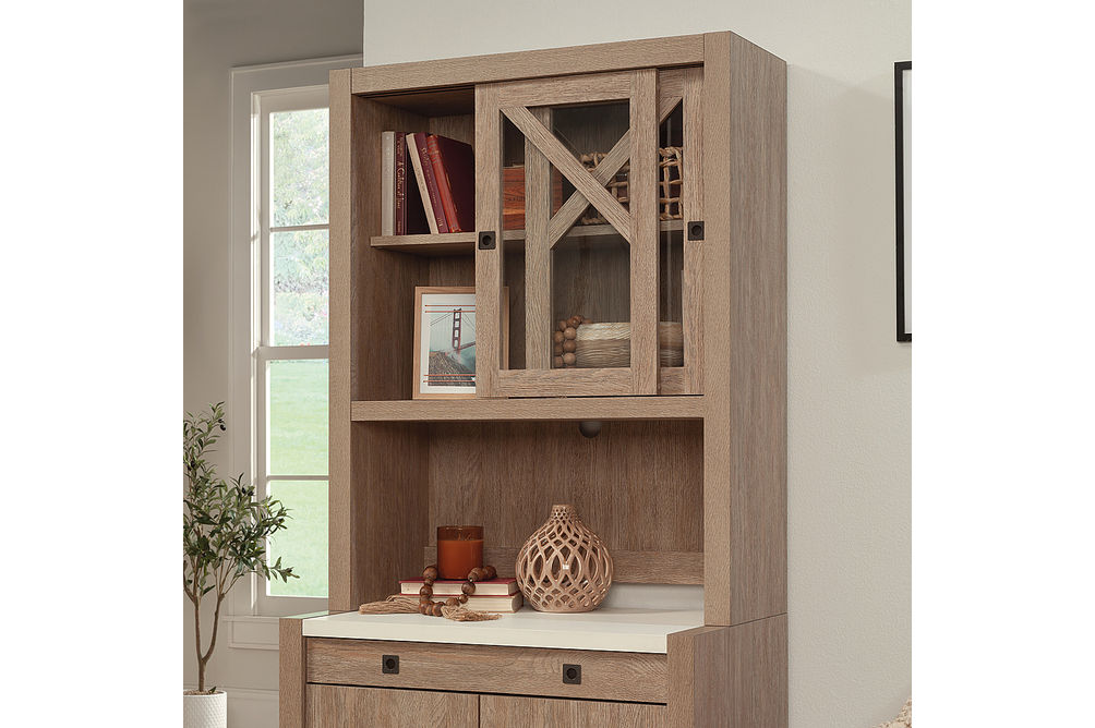 Sauder - Dixon City Library Hutch - Brushed Oak