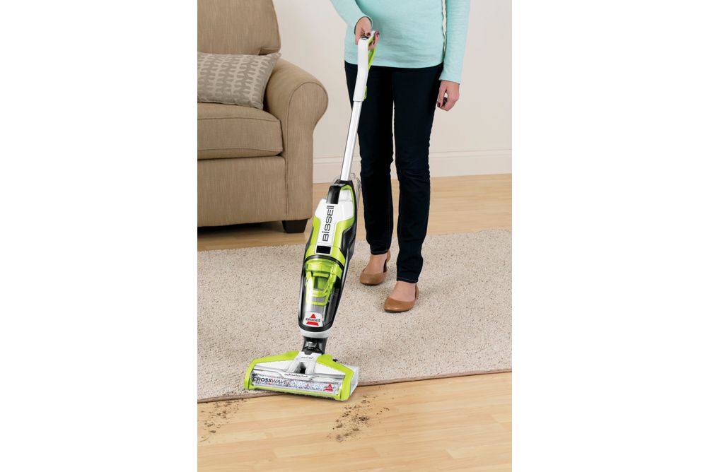 BISSELL - CrossWave All-in-One Multi-Surface Wet Dry Upright Vacuum - Molded White, Titanium & Cha