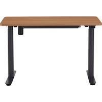 Steelcase - AMQ Sit-to-Stand Desk - Merele Base Dark Oak Top