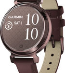 Garmin - Lily 2 Classic Smartwatch 34 mm Anodized Aluminum - Dark Bronze with Mulberry Leather Band