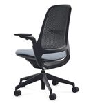 Steelcase - Series 1 Air Chair with Black Frame - Era Blue Nickel / Black Frame
