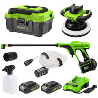 Greenworks - 24V Cordless Car Cleaning 3 Piece Combo Kit with Two (2) 2.0Ah Batteries & Charger - G