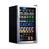 NewAir - 126-Can Beverage Cooler with Adjustable Shelves and 7 Temperature Settings for Kitchen, Ga