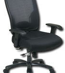 Office Star Products - Ergonomic Chair with Double Air Grid Back and Mesh Seat - Black