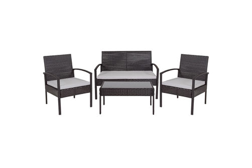 OSC Designs - 4 Piece Patio Set with Cushions - Gray