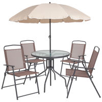 OSC Designs - 6 Piece Patio Set with Umbrella - Brown