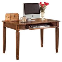 Home Office Small Leg Desk Medium Brown Hamlyn