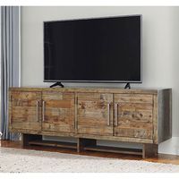 Mozanburg 72 in TV StandLight Brown XL TV Stand