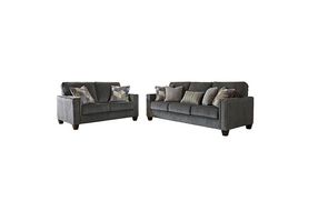 2 PC Gavril-SmokeSofa and Loveseat