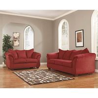 Darcy salsa microfiber sofa loveseat