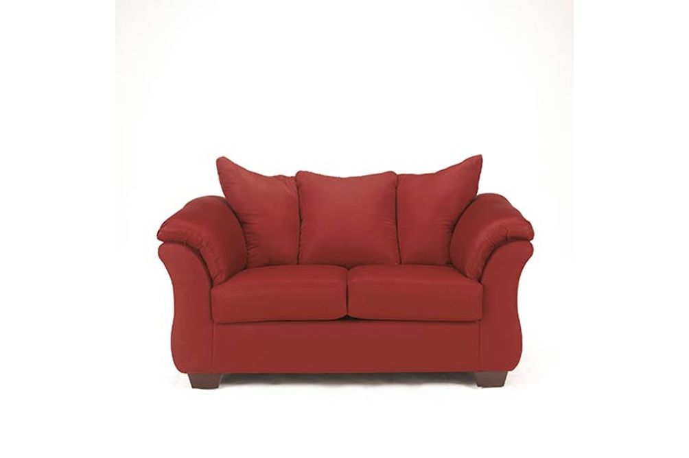 Darcy salsa microfiber sofa loveseat