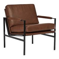 Signature Design by Ashley Puckman Accent Chair-Brown/Silver Finish