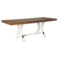 Signature Design by Ashley Valebeck Dining Table-White/Brown