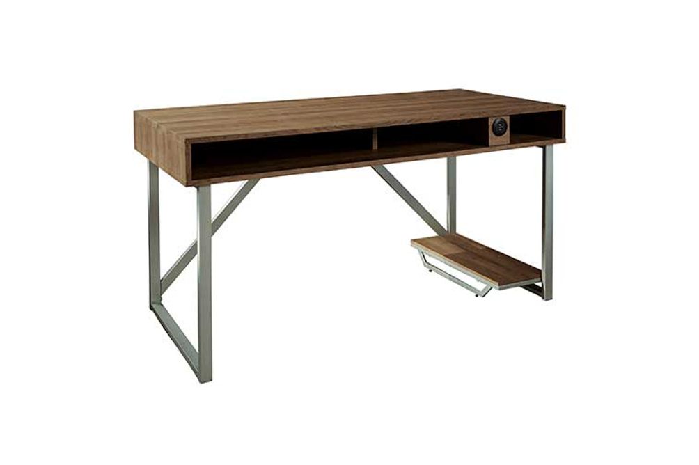 Gaming Desk Medium Birch Finish Barolli