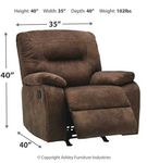 Signature Design by Ashley Bolzano Recliner-Coffee