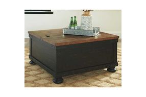 Signature Design by Ashley Valebeck Coffee Table with Lift Top-Black/Brown