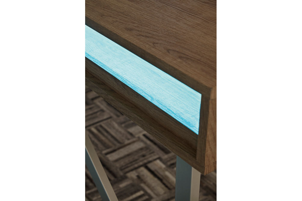 Gaming Desk Medium Birch Finish Barolli