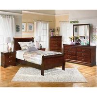 5PC ALISDAIR KING SLEIGH BED, DR, MR, NS