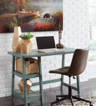 Mirimyn Home Office Teal Desk W/ Swivel Chair