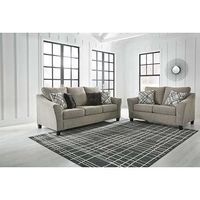 2PC Barnesley Sofa & Loveseat, Platinum