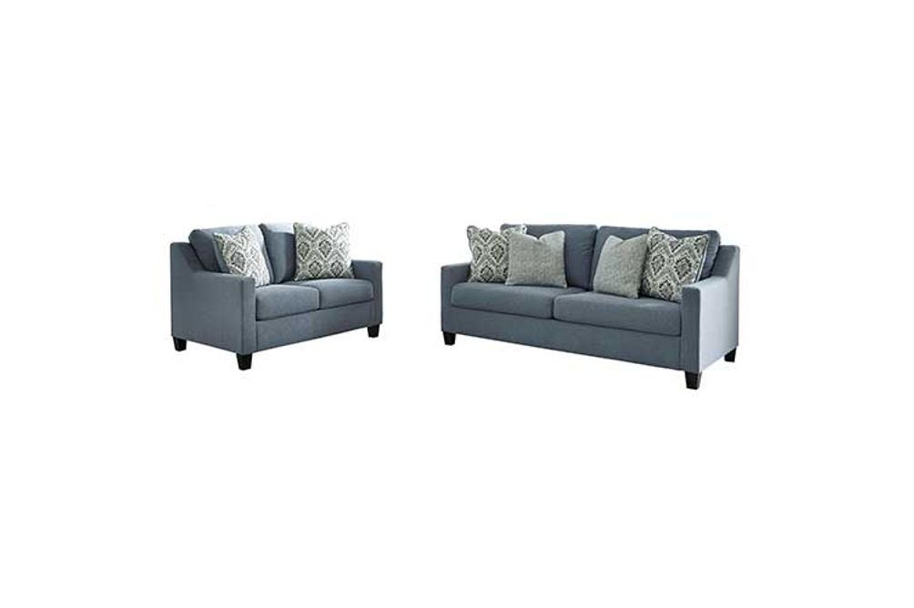 2PC Lemly Sofa, Loveseat, Twilight