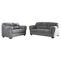 2PC Allmaxx Sofa & Loveseat, Pewter