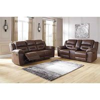 2PC Stoneland Motion Sofa/Love, Chocolate