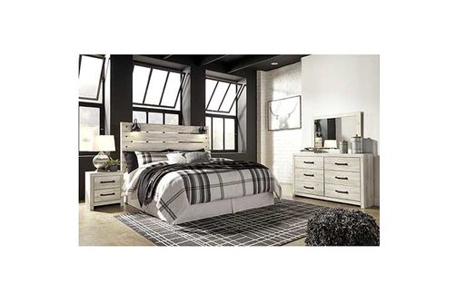 4PC CAMBECK QUEEN PANEL BED, DR, MR, NS