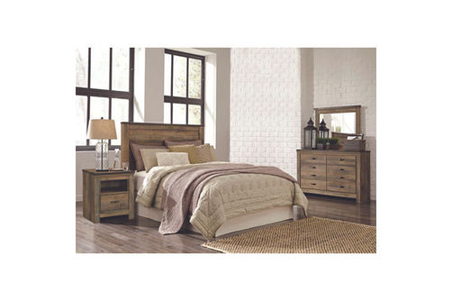 4PC Trinell Queen Panel Bedroom Group, Brown