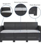 OSC Designs - All Weather Sofa - Dark Gray