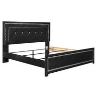 Signature Design by Ashley Kaydell King Upholstered Panel Bed-Black