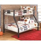 Signature Design by Ashley Dinsmore Bunk Bed and Mattress Set-Black/Gray