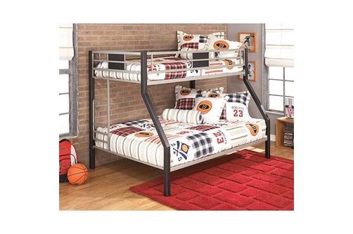 Signature Design by Ashley Dinsmore Bunk Bed and Mattress Set-Black/Gray