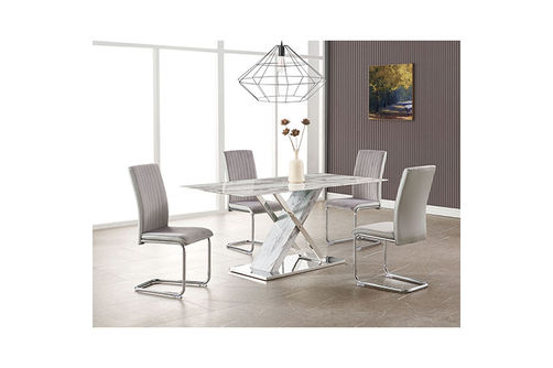 5PC D1274DT TABLE & 4 GREY CHAIRS
