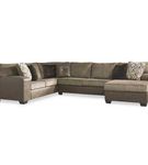 Benchcraft Abalone 3-Piece Sectional with Chaise-Chocolate