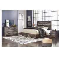 Drystan King Panel Bed with Storage, Dresser, Mirror and Nightstand-Multi