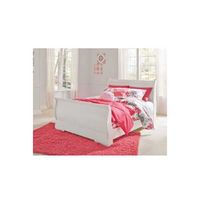 Anarasia Full Sleigh Bed with Dresser, Mirror and Nightstand-White