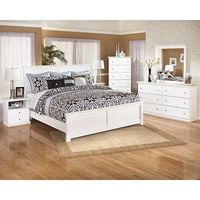 Signature Design by Ashley Bostwick Shoals King Panel Bed, Dresser, Mirror, Ch