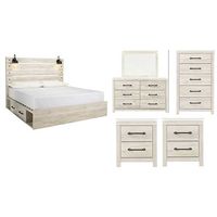 Signature Design by Ashley Cambeck King Panel Bed with Storage, Dresser, Mirro