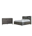 Signature Design by Ashley Caitbrook Queen Storage Bed and Dresser-Gray