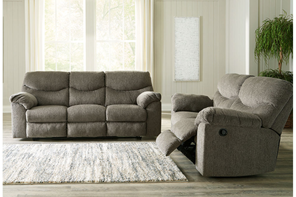 Signature Design by Ashley Alphons Reclining Sofa and Loveseat-Putty