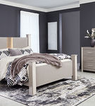 Signature Design by Ashley Surancha King Poster Bed, Dresser, Mirror and Night